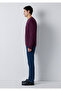 Crew Neck Purple Basic Sweatshirt 0S10457-70434 - 4