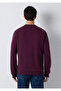 Crew Neck Purple Basic Sweatshirt 0S10457-70434 - 5