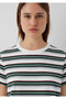 Green Striped T-Shirt Regular Fit / Normal Cut 1614227-91666 - 6