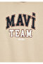 Printed Hooded Beige Sweatshirt 6S10209-70039 - 5