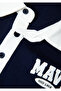 Logo Printed Navy Blue Polo Sweatshirt 6S10185-84371 - 4