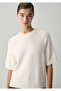 Short Sleeve Ecru Knitwear Loose Fit / Relaxed Fit 1711039-80194 - 3