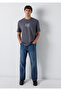 Logo Printed Gray T-Shirt Loose Fit / Comfortable Fit 0613570-85540 - 2