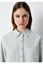 Green Shirt with Gingham Lace Detail Standard 1220423-A6883 - 7