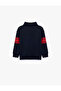 Cotton Shardonlu High Collar Long Sleeve Printed Oversize Zippered Sweatshirt - 4