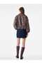 Floral Patterned Long Sleeve Stand Collar Seasonal Jacket with Zipper Pockets - 4