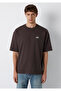 Patch Logo Embroidered Brown T-Shirt Oversize / Wide Cut 0613503-70219 - 3