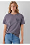 Butterfly Printed Purple T-Shirt Regular Fit / Normal Cut 1614161-87828 - 3