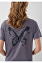 Butterfly Printed Purple T-Shirt Regular Fit / Normal Cut 1614161-87828 - 2
