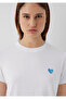 Heart Printed White T-Shirt Semi Slim Fit 1614361-620 - 6