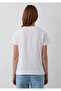 Heart Printed White T-Shirt Semi Slim Fit 1614361-620 - 5