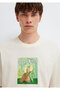 Yoda Printed Ecru T-Shirt Relaxed Fit / Comfortable Cut 0613351-70056 - 6