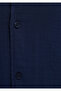 Short Sleeve Navy Blue Muslin Shirt Regular Fit / Normal Cut 0211532-70497 - 7