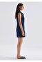 Navy Blue Linen Blend Jean Dress 1317116-A3917 - 5