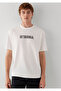 Istanbul Printed Ecru T-Shirt Loose Fit / Comfortable Loose Cut 0613593-70057 - 3