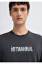 Istanbul Printed Anthracite T-Shirt Loose Fit / Comfortable Cut 0613593-80106 - 6