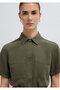 100% Lyocell (Tencel) ™ ) Khaki Short Dress 1310860-87538 - 6
