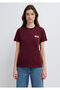 Slogan Printed Claret Red T-Shirt Semi Slim Fit 1614249-70422 - 3