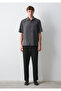 Short Sleeve Anthracite (Tencel) ™ ) Modal Blend Shirt Regular Fit / Normal Cut 0211517-80955 - 4