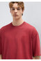 Mvjns Embroidered Red T-Shirt Oversize / Wide Cut 0613617-70424 - 3