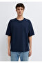 Mvjns Printed Navy Blue Interlock T-Shirt Boxy Fit 0613306-82318 - 3