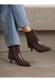 Mira Vera Women's Heeled Boots 0012603 Brown Crocodile - 2