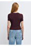 Brown T-Shirt Crop / Short Cut 1600814-70223 - 5
