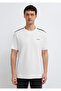 Black Shoulder Detailed Ecru T-Shirt Regular Fit / Normal Cut 0612689-70057 - 3