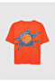 Basketball Printed Orange T-Shirt Oversize / Wide Cut 6610461-70480 - 4