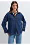 Collar Detailed Dark Shirt Loose Fit / Relaxed Fit 1211536-91447 - 3