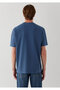 Logo Printed Navy Blue T-Shirt Loose Fit / Comfortable Cut 0613346-70718 - 4