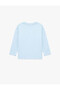 Long Sleeve Crew Neck Dinosaur Printed Cotton T-Shirt - 4