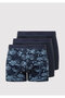 3-Pack Printed Navy Blue Boxers 0912226-70500