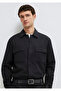 Black Linen Blend Black Shirt Regular Fit / Normal Cut 0211980-900