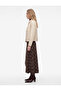 Regular Waist A-Line Slit Plaid Midi Skirt - 2