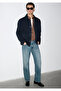 Navy Blue (Tencel) ™ ) Blended Shirt Loose Fit / Relaxed Comfortable Cut 0211876-83699 - 2
