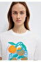Sicilian Printed Ecru T-Shirt Regular Fit / Normal Cut 1614002-70057 - 7