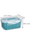5-Piece Blue PP Fruit and Vegetable Drain Baskets,Deformation Resistant Kitchen Storage Strainers - 3