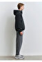 Mvjns Embroidered Hooded Black College Coat 0110622-71379 - 5