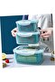 5-Piece Blue PP Fruit and Vegetable Drain Baskets,Deformation Resistant Kitchen Storage Strainers - 6