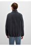Mock Neck Anthracite Polar Sweatshirt Loose Fit / Comfortable Fit 0110738-80776 - 5