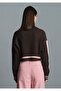 Striped Detailed Brown Sweater Crop / Short Cut 1710876-70251 - 4