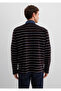 Polo Collar Striped Velvet Sweatshirt 0S10470-89103 - 5