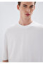 Crew Neck White Basic T-Shirt Oversize / Wide Cut 0613113-620 - 3
