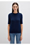 Navy Blue T-Shirt Fitted / Bodycon Fit 1613332-82318 - 5