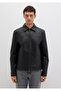 Men's Black M0110635-71379 Leather Jacket - 3