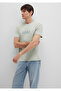 Logo Printed Green T-Shirt Regular Fit / Regular Cut 0612896-83995 - 3