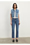 Classic Denim Indigo Blue Jean Vest Crop / Short Cut 1110450-86815 - 3