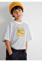 Skate All Day Printed Ecru T-Shirt Oversize / Wide Cut 6610263-89187