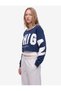 Cotton Shaded Comfortable Fit Boat Neck Long Sleeve Printed Crop Sweatshirt - 2